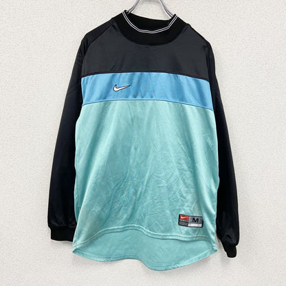 90s　NIKE　ナイキ　長袖Tシャツ/ロンT　ヴィンテージ　水色　アクアブルー　Ｍサイズ