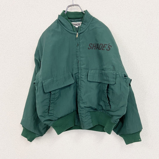 SHADE'S　シェード　フライトジャケット/MA-1　ナイロンジャケット　緑　グリーン　Fサイズ