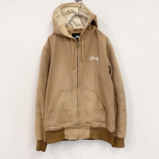 STUSSY　ステューシー　フルジップダックパーカー　アクティブジャケットタイプ　ベージュ　Mサイズ