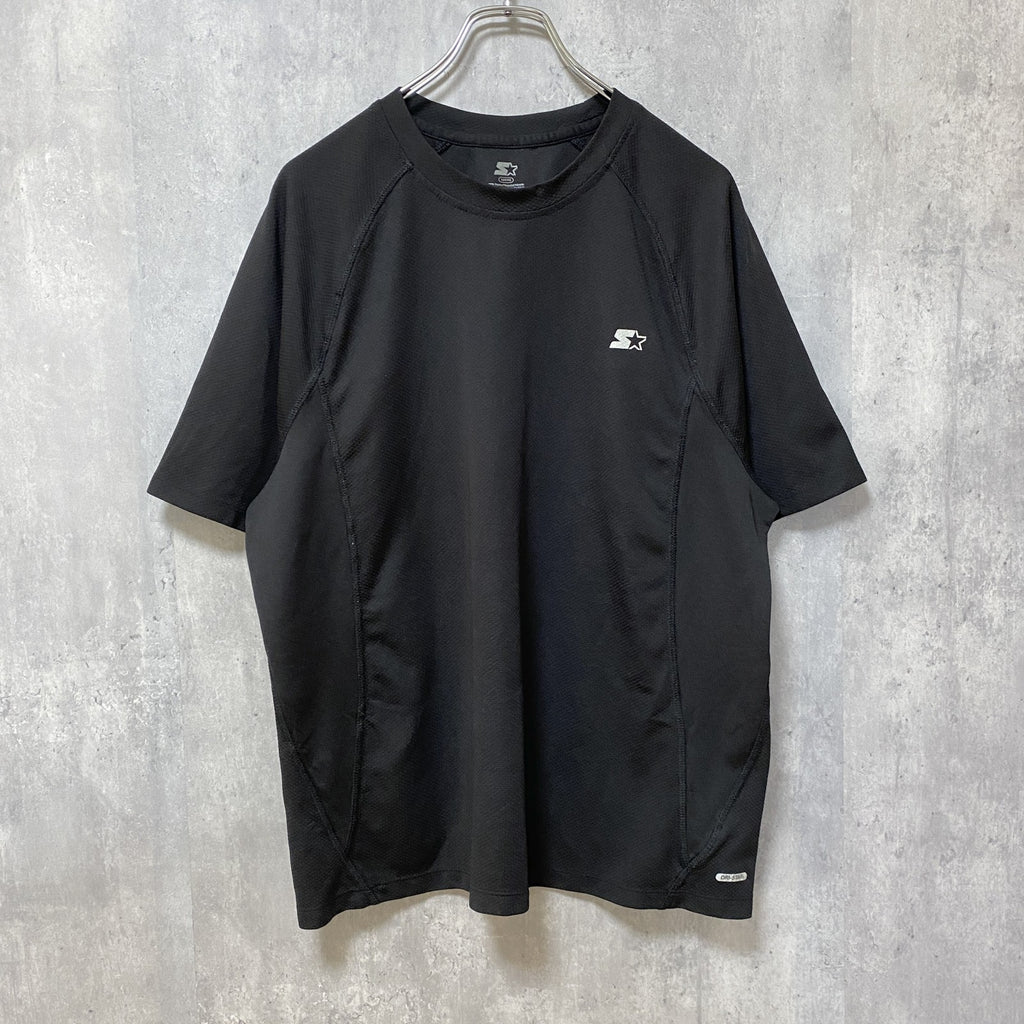 STARTER　スターター　半袖ワンポイントロゴTシャツ　クルーネック　黒　ブラック　スポーティー　Lサイズ　古着