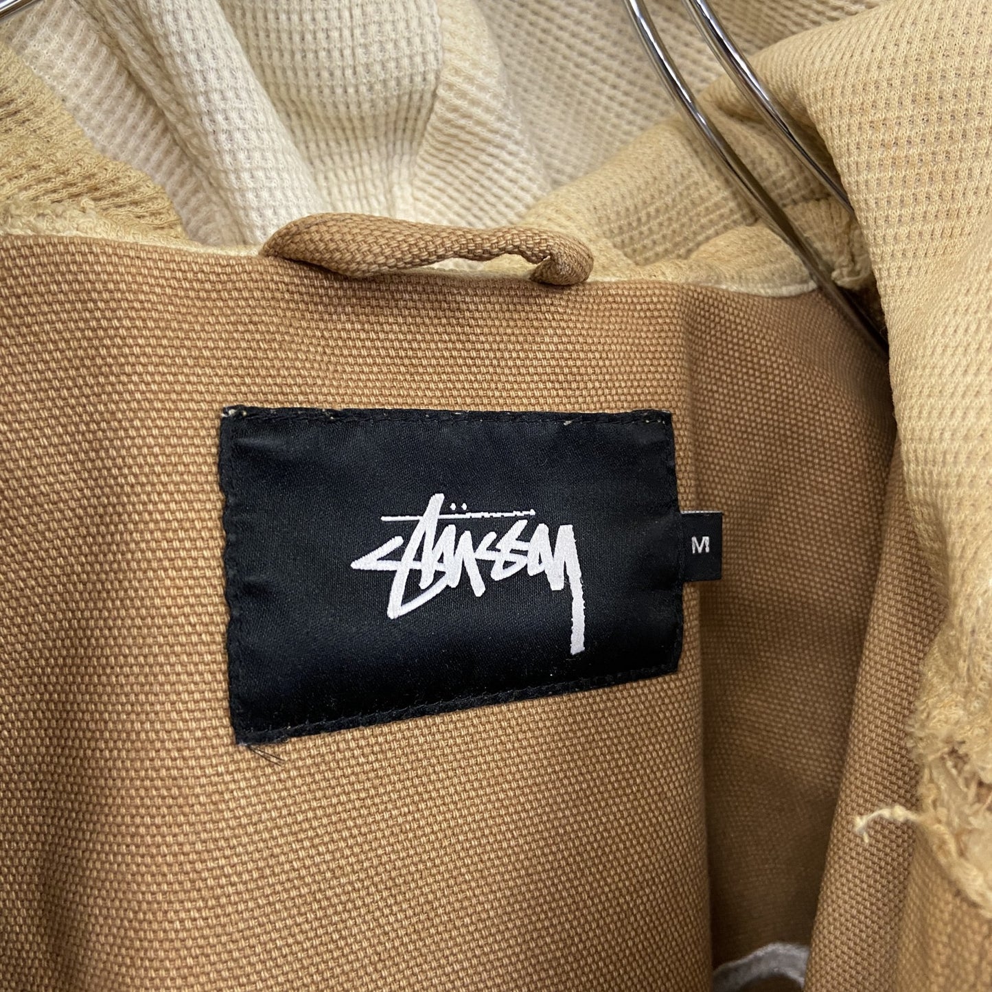 STUSSY　ステューシー　フルジップダックパーカー　アクティブジャケットタイプ　ベージュ　Mサイズ