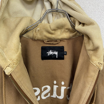 STUSSY　ステューシー　フルジップダックパーカー　アクティブジャケットタイプ　ベージュ　Mサイズ