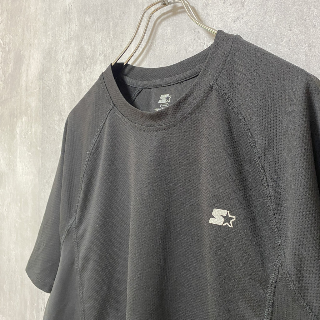 STARTER　スターター　半袖ワンポイントロゴTシャツ　クルーネック　黒　ブラック　スポーティー　Lサイズ　古着