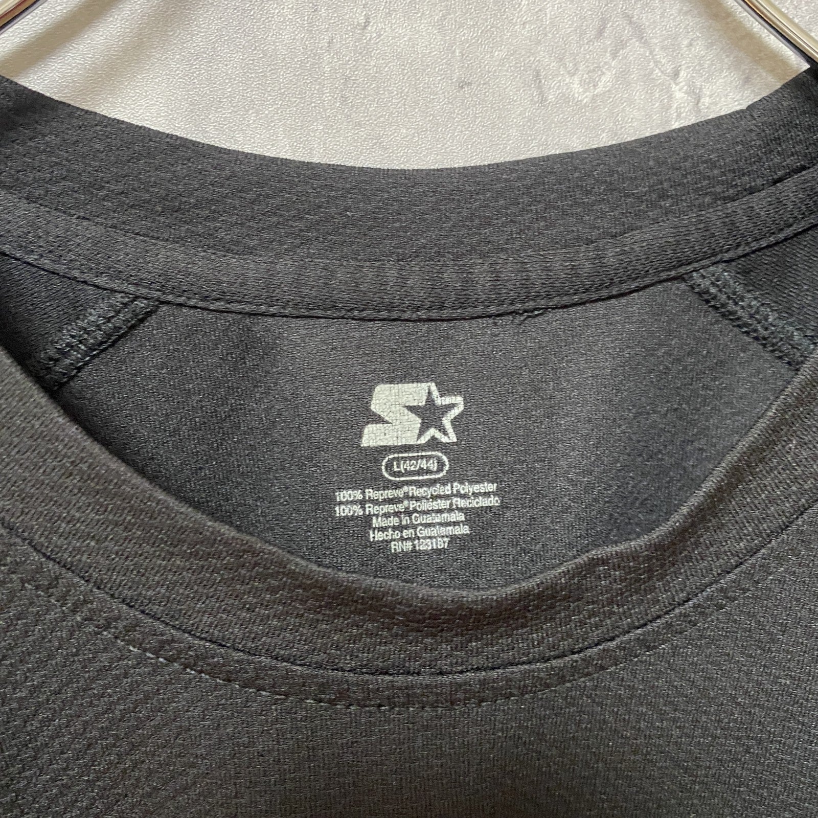 STARTER　スターター　半袖ワンポイントロゴTシャツ　クルーネック　黒　ブラック　スポーティー　Lサイズ　古着