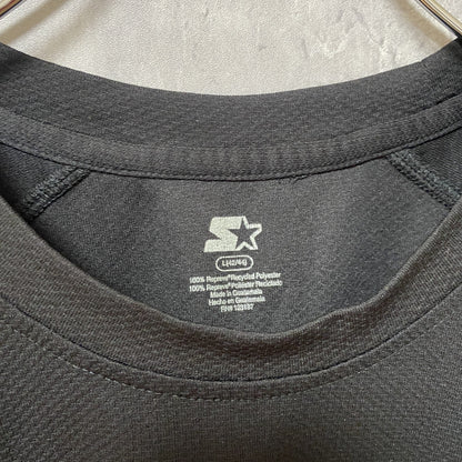 古着 used　STARTER　スターター　半袖ワンポイントロゴTシャツ　クルーネック　黒　ブラック　スポーティー　Lサイズ