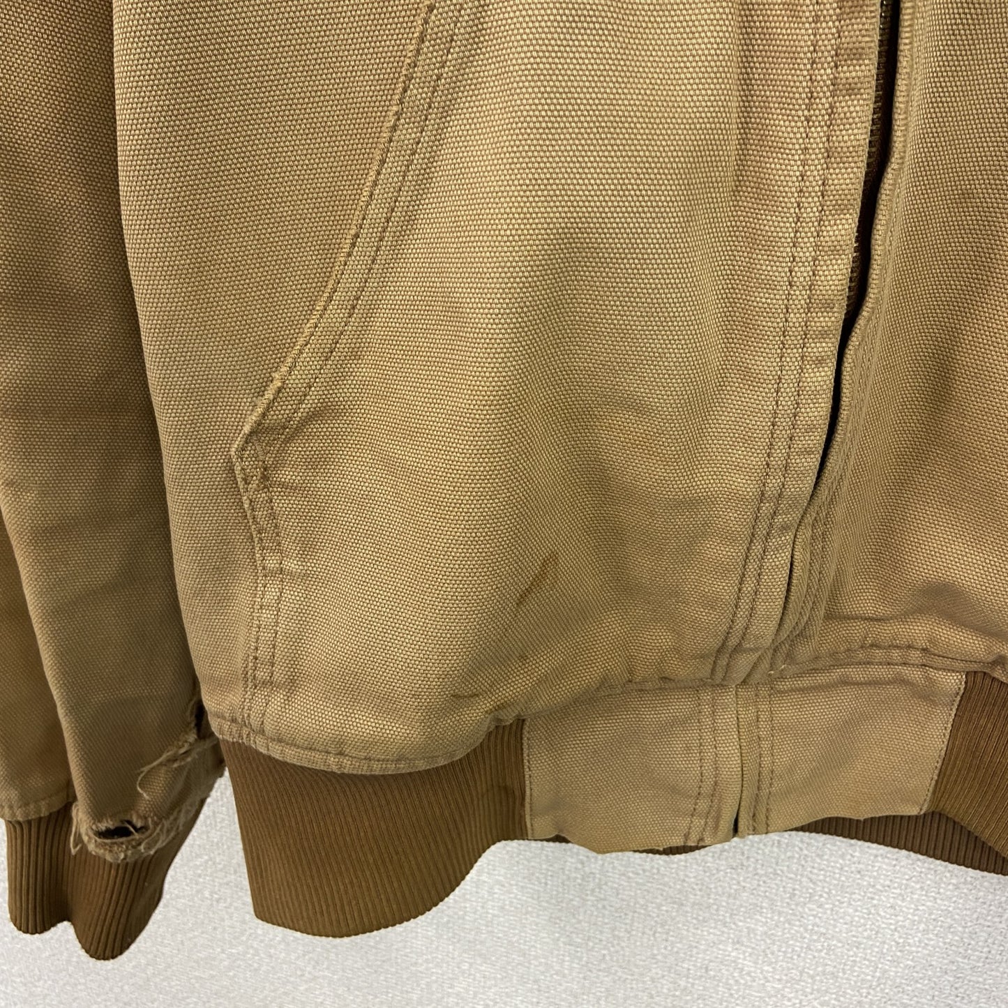 STUSSY　ステューシー　フルジップダックパーカー　アクティブジャケットタイプ　ベージュ　Mサイズ