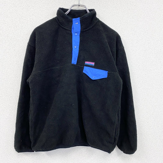 GAP　ギャップ　ハーフボタンフリースプルオーバー　シンチラスナップTタイプ　ヴィンテージ　黒　ブラック　12サイズ