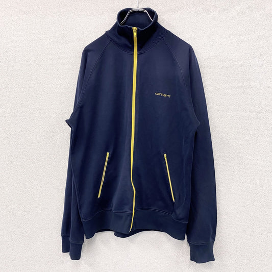 ～00s　Carhartt　カーハート　トラックジャケット/ジャージ　刺繍ロゴ　ヴィンテージ　紺　ネイビー