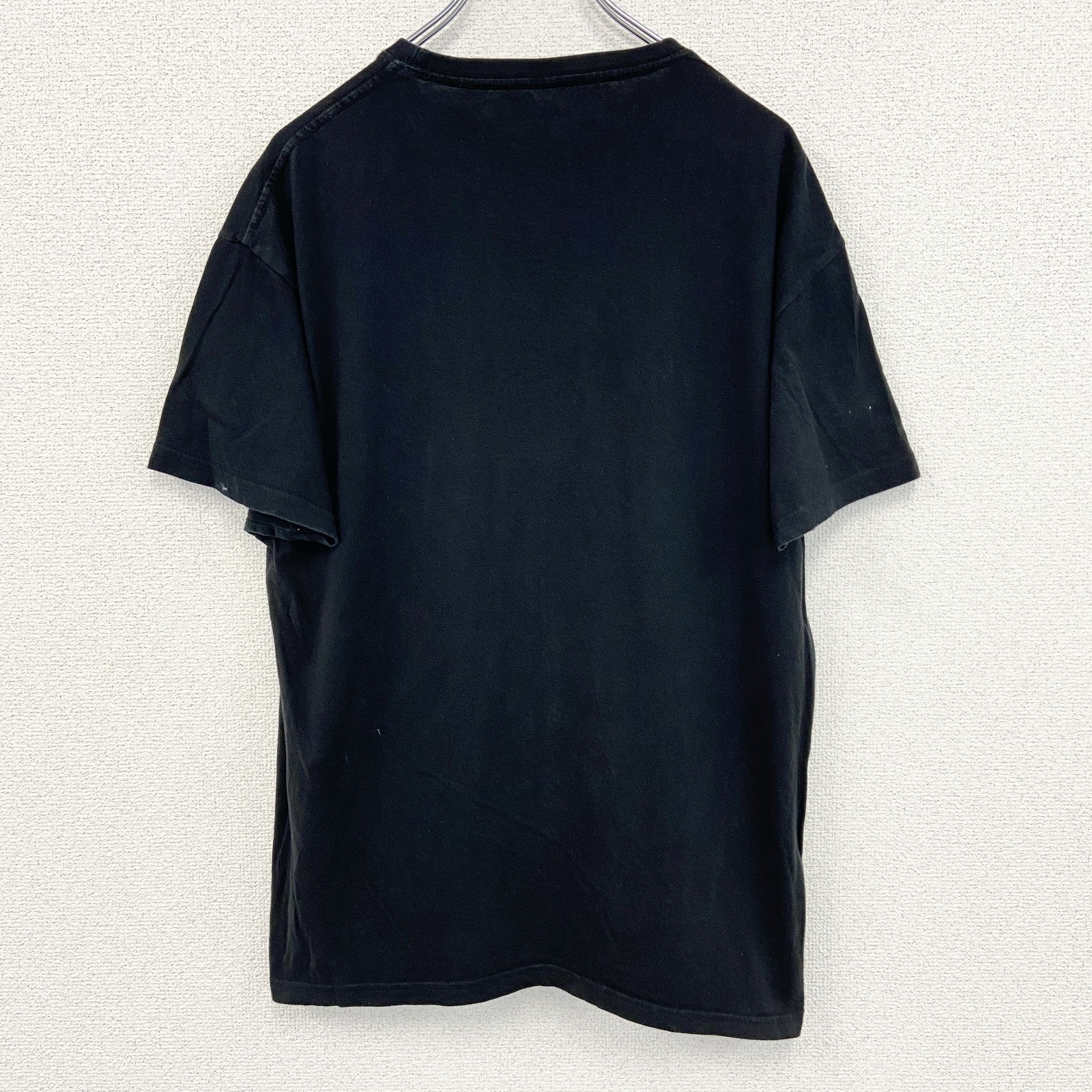 TEES FACTORY　半袖プリントTシャツ　トカゲ　カジュアルデザイン　黒　ブラック　クルーネック　Lサイズ　古着