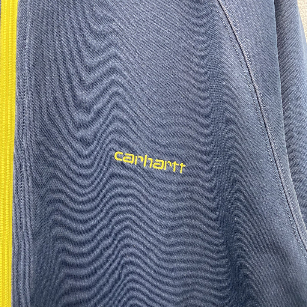 ～00s　Carhartt　カーハート　トラックジャケット/ジャージ　刺繍ロゴ　ヴィンテージ　紺　ネイビー　古着