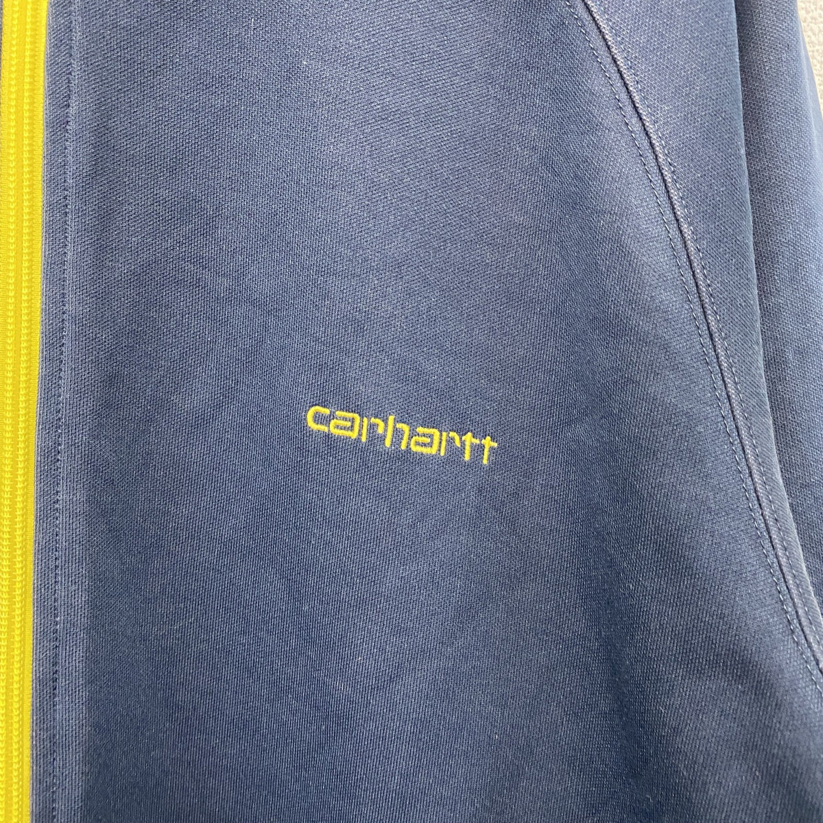 ～00s　Carhartt　カーハート　トラックジャケット/ジャージ　刺繍ロゴ　ヴィンテージ　紺　ネイビー　古着