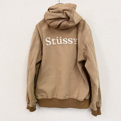 STUSSY　ステューシー　フルジップダックパーカー　アクティブジャケットタイプ　ベージュ　Mサイズ