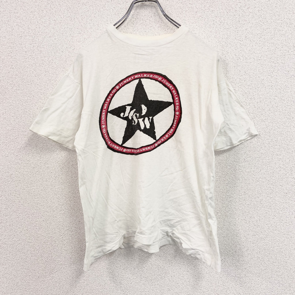 80s～　JUN SKY WALKER(S)　ジュンスカイウォーカーズ　半袖Tシャツ　バンT　シングルステッチ　白　ホワイト