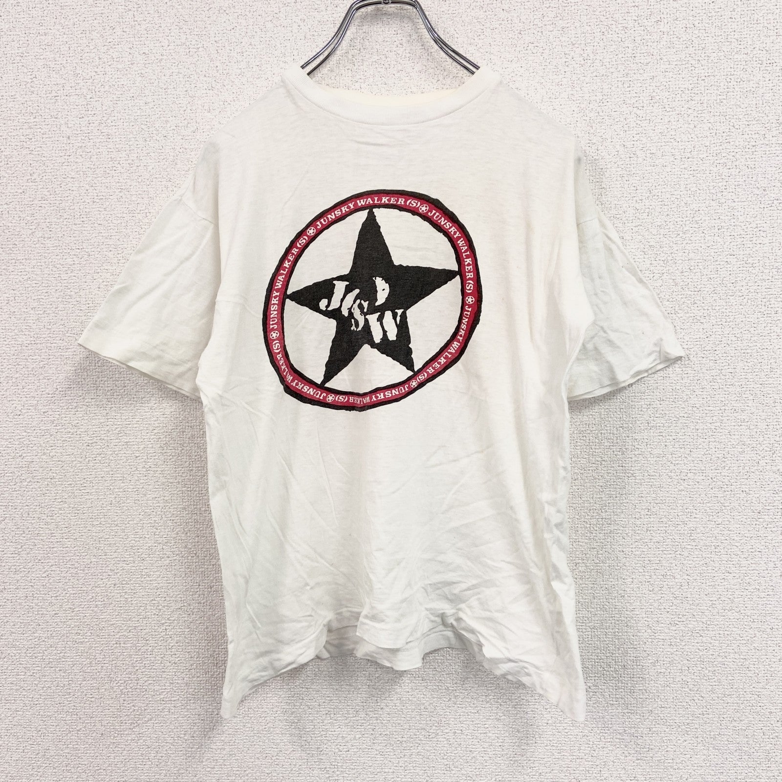 80s～　JUN SKY WALKER(S)　ジュンスカイウォーカーズ　半袖Tシャツ　バンT　シングルステッチ　白　ホワイト