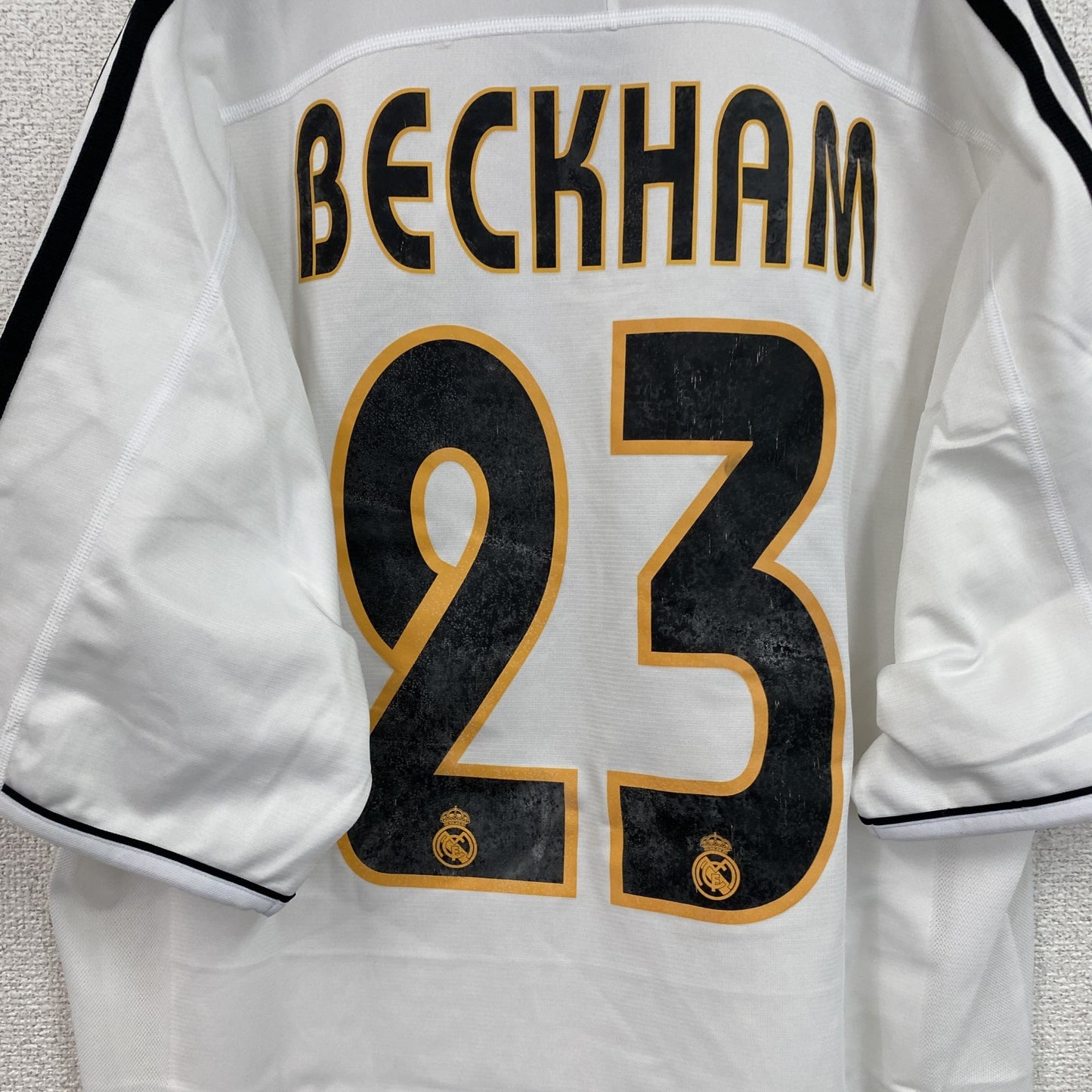 adidas　アディダス　レアルマドリード　ベッカム　ユニフォーム　ゲームシャツ　白　ホワイト　Mサイズ