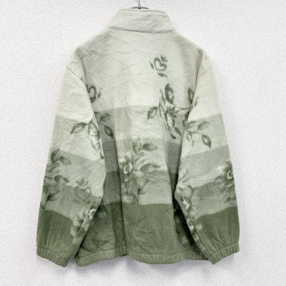 alfred dunner　フルジップフリースジャケット/ボアジャケット　緑　グリーン　Mサイズ