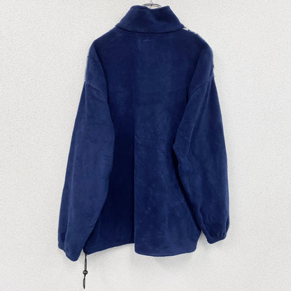 90s　BIG CHILL　フルジップフリースジャケット/ボアジャケット　ヴィンテージ　総柄　紺　ネイビー