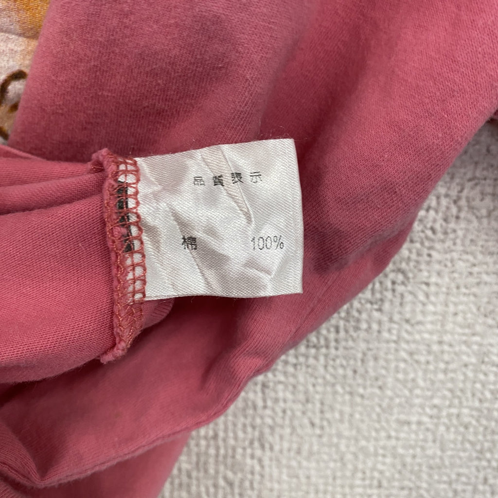 Disney　ディズニー　Mickey Mouse　ミッキーマウス　半袖プリントTシャツ　キャラクターT　ピンク　　古着