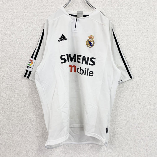 00s　adidas　アディダス　RAUL　ラウール　レアルマドリード　ユニフォーム　ゲームシャツ　白　ホワイト　Lサイズ