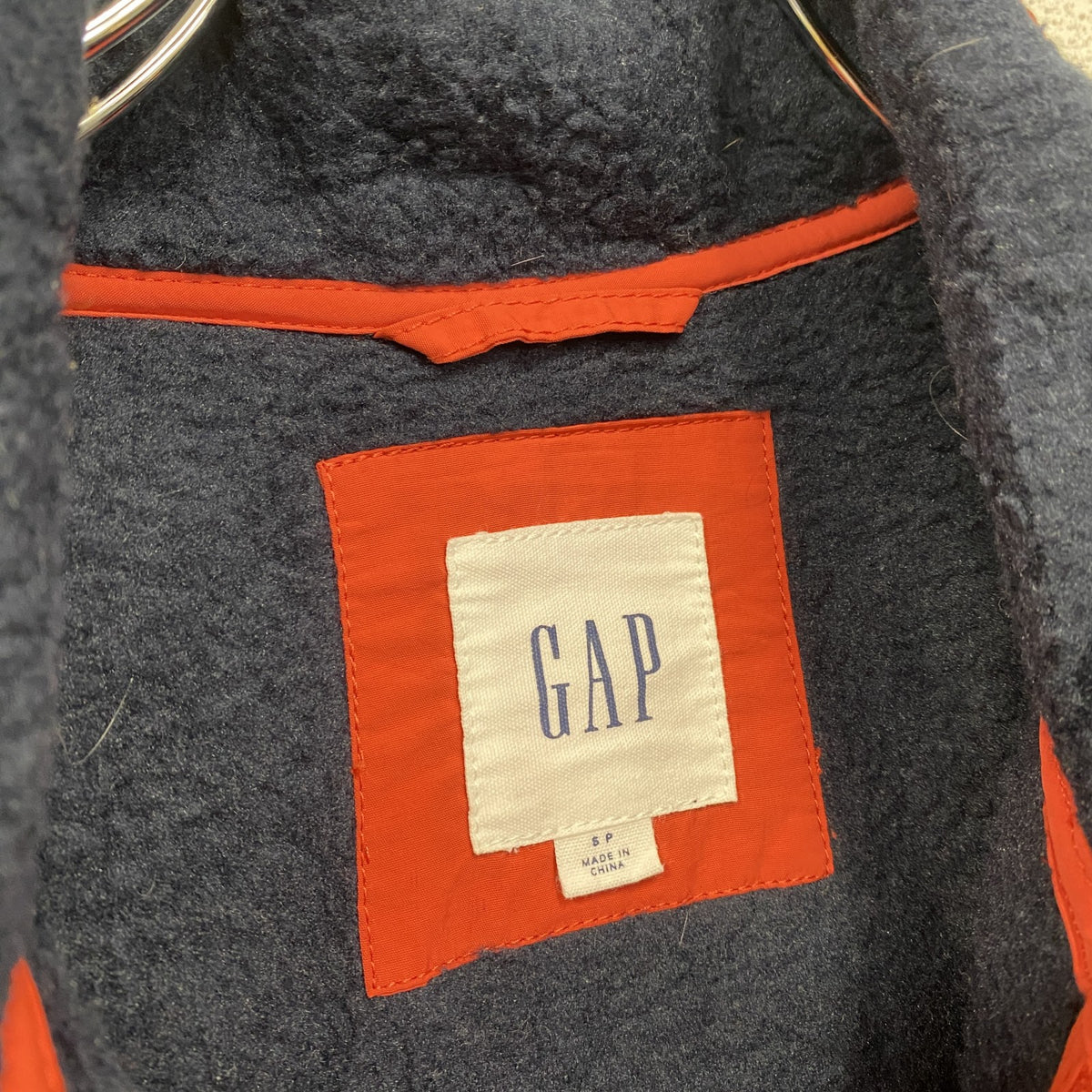GAP　ギャップ　フルジップフリースジャケット/ボアジャケット　紺　ネイビー　古着