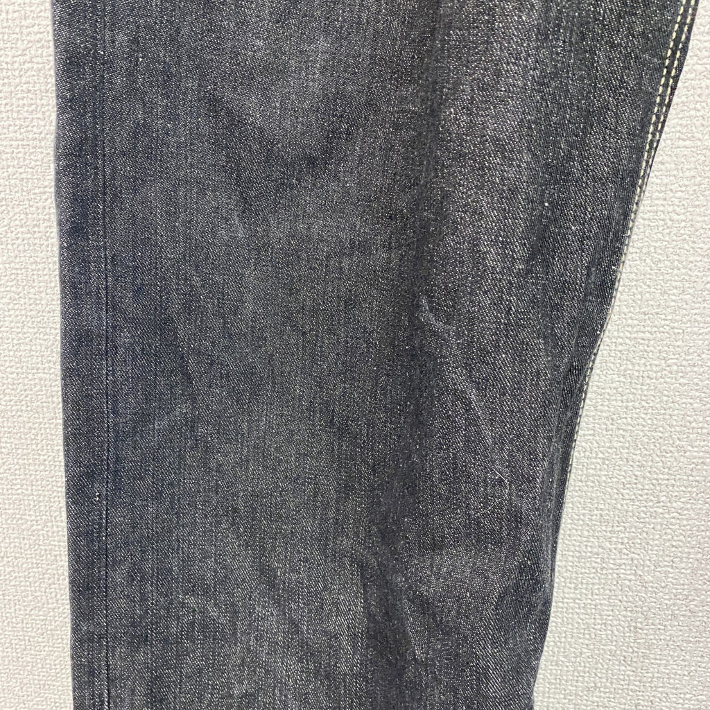 PHAT FARM　ファットファーム　ブラックデニムパンツ/ジーンズ　ジップフライ　刺繍ロゴ　黒　ブラック　W40サイズ　古着