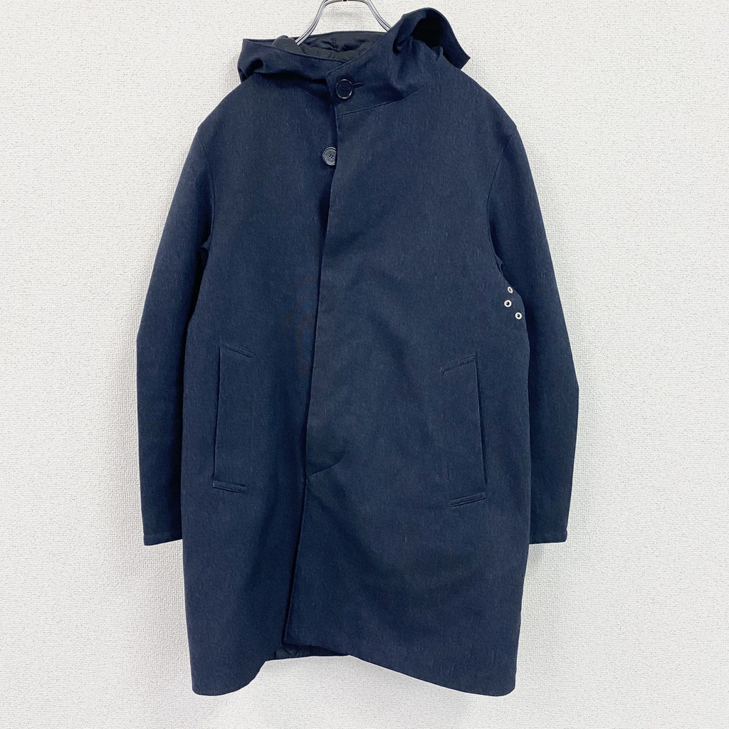 MACKINTOSH　マッキントッシュ　リバーシブルコート　キルティングコート　中綿入り　比翼仕立て　紺　ネイビー　古着