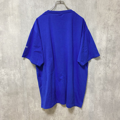 古着 used　PORT＆COMPANY　半袖クルーネックプリントTシャツ　ブルー　オーバーサイズ　ビッグシルエット　XLサイズ