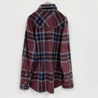 Feedom Foundry　長袖フリースシャツ　チェック柄　ワインレッド　Mサイズ