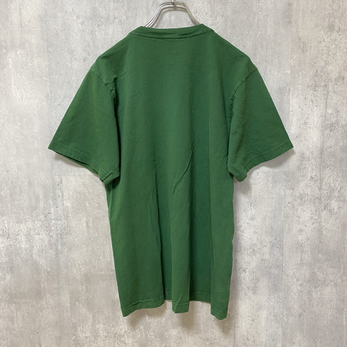Reebok　リーボック　半袖プリントTシャツ　クルーネック　スポーティー　レトロデザイン　緑　グリーン　Mサイズ　古着
