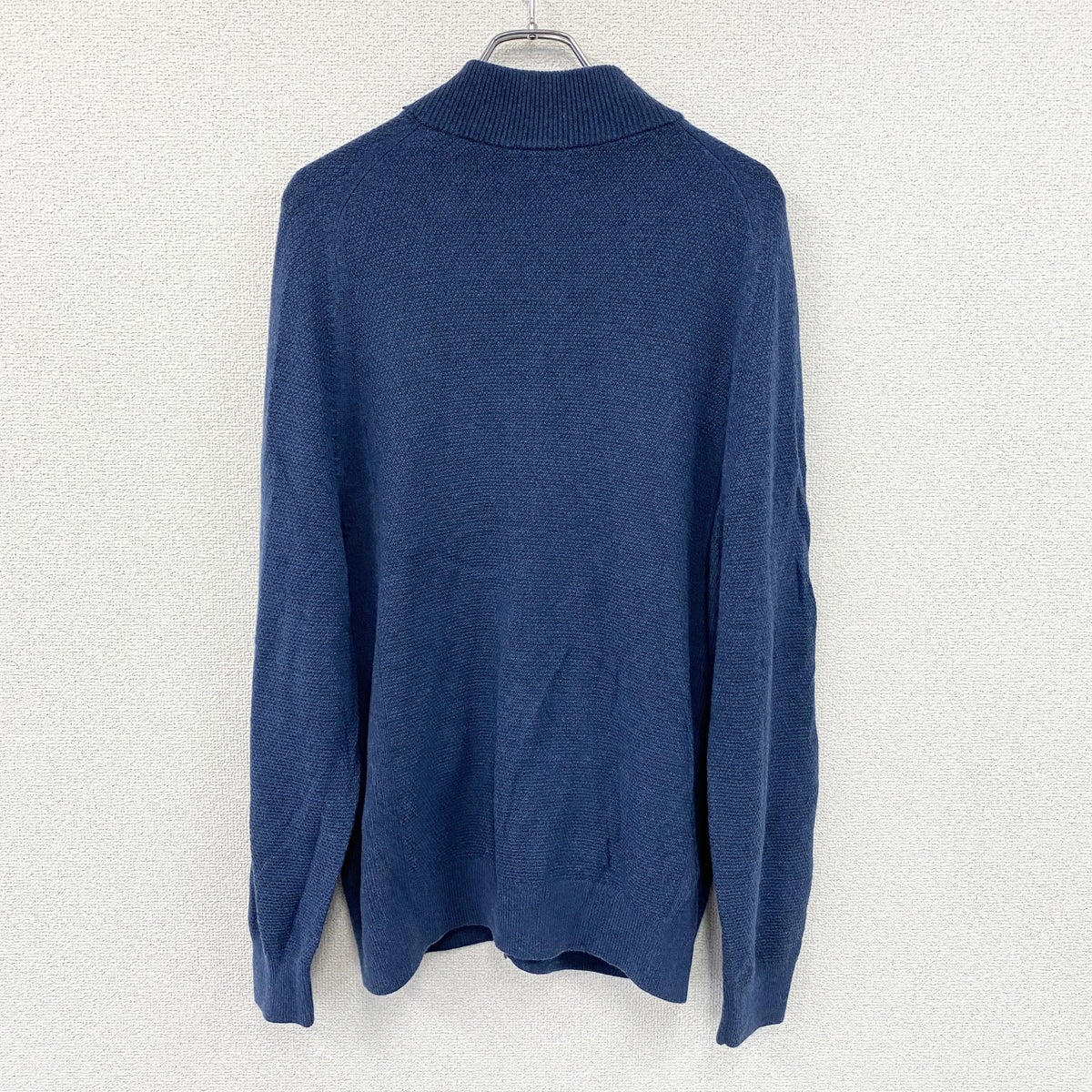 LANDS’END　ランズエンド　フルジップニットジャケット　紺　ネイビー　XLサイズ セーター ニットセーター レディース 古着