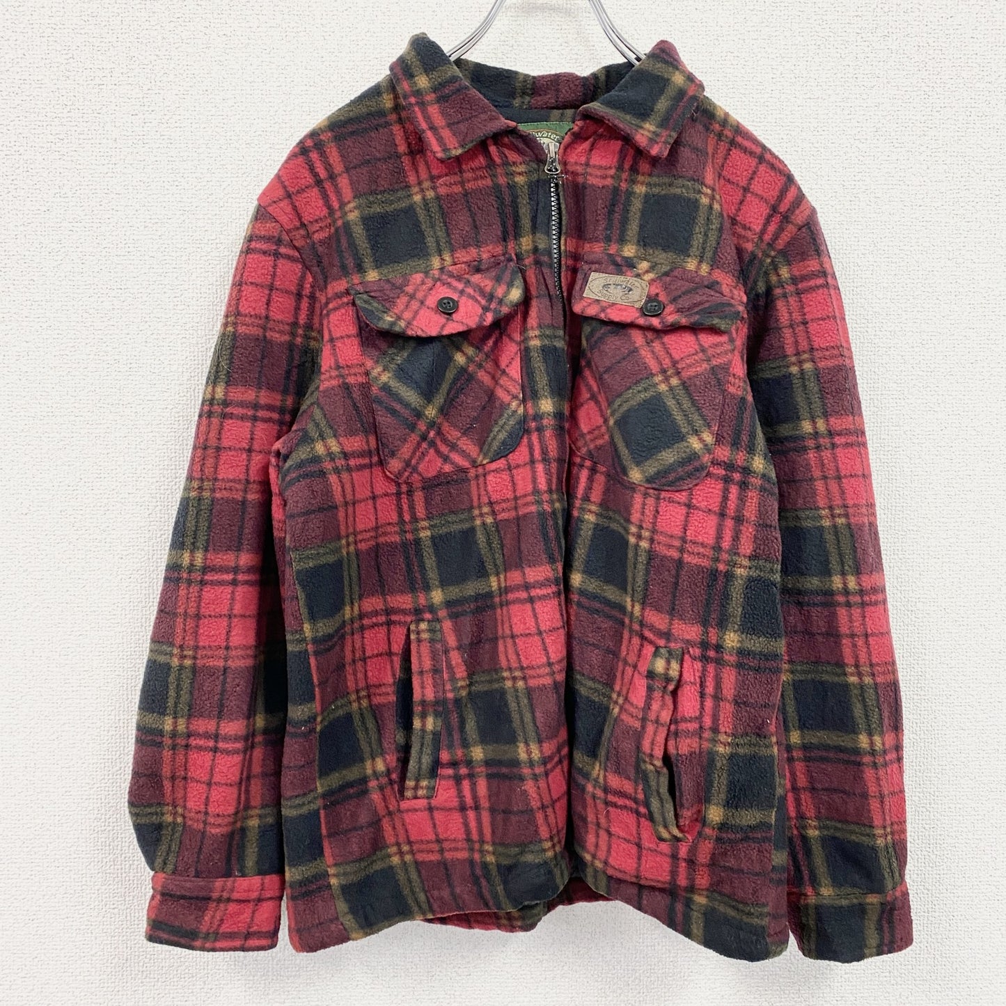 ～90s　Stillwater Supply CO　フリースジャケット/ボアジャケット　ヴィンテージ　赤　レッド