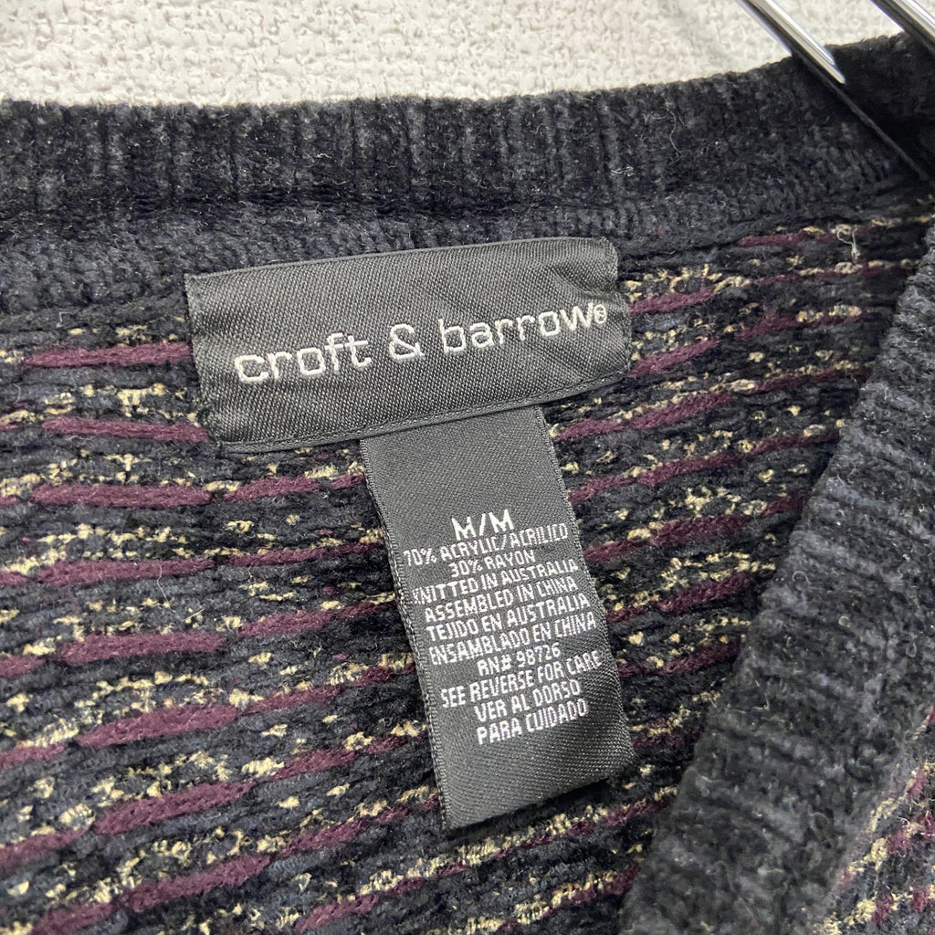 ～00s　croft&barrow　アクリルニットセーター　ヴィンテージ　黒　ブラック　Ｍサイズ　古着