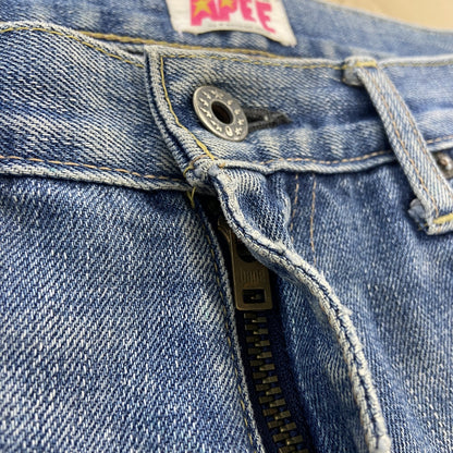 A BATHING AP　アベイシングエイプ　APEE 　デニムパンツ/ジーンズ　ジップフライ　インディゴ