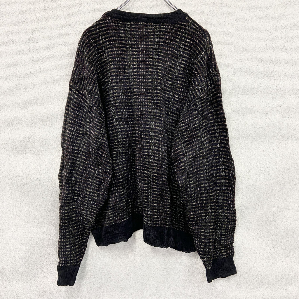 ～00s　croft&barrow　アクリルニットセーター　ヴィンテージ　黒　ブラック　Ｍサイズ　古着