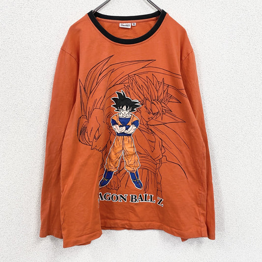 DRAGONBALL　ドラゴンボール　長袖Tシャツ/ロンT　リンガーT　オレンジ　XLサイズ