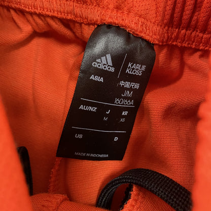 adidas　アディダス　KARLIE KLOSS　カーリー・クロス　ワイドフレアトラックパンツ　オレンジ　XSサイズ