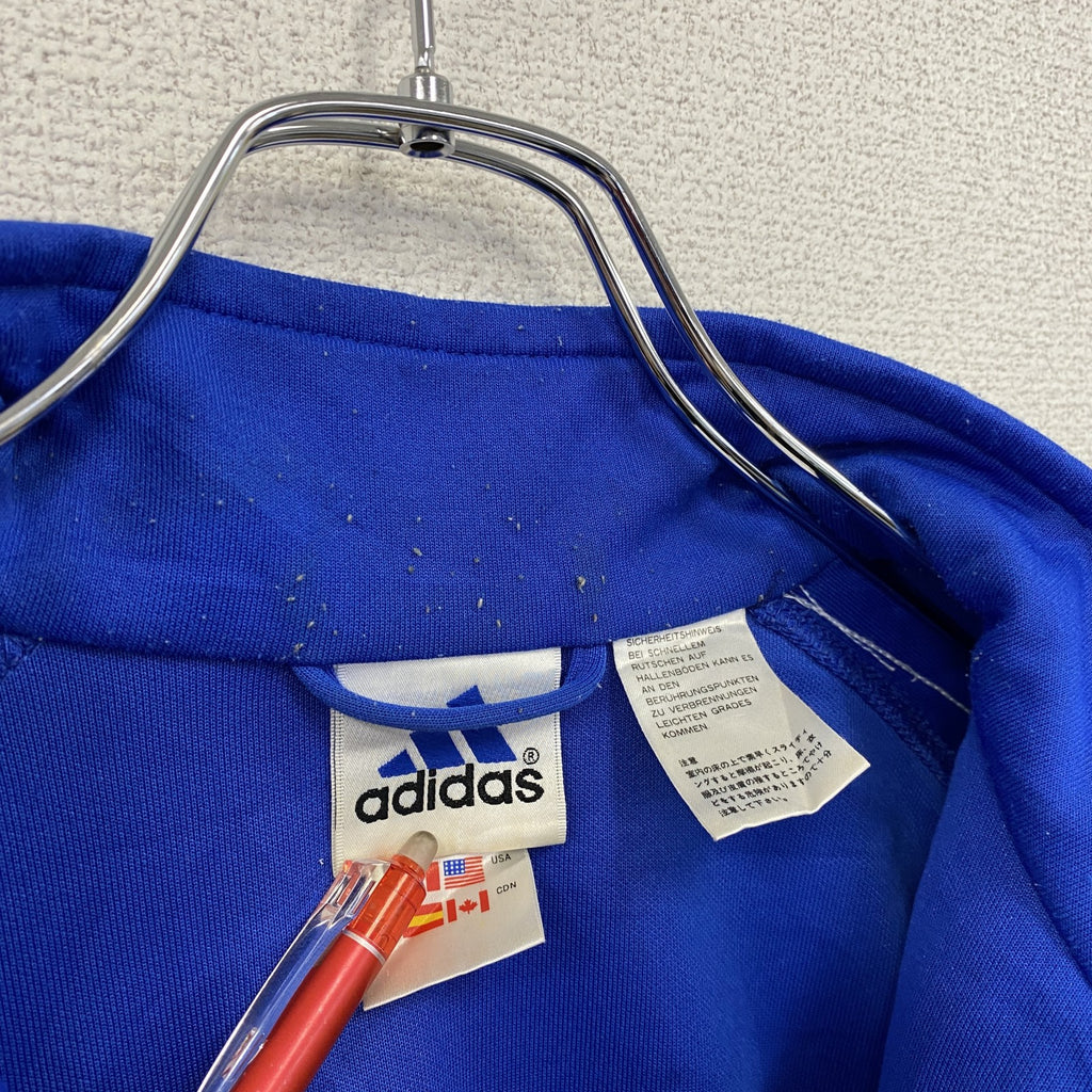 90s～　adidas　アディダス　トラックジャケット/ジャージ　ヴィンテージ　青　ブルー　Lサイズ　古着