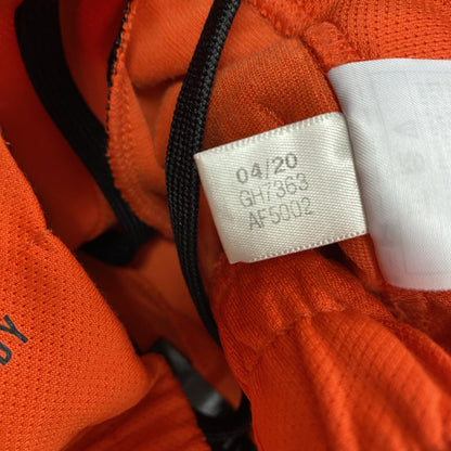 adidas　アディダス　KARLIE KLOSS　カーリー・クロス　ワイドフレアトラックパンツ　オレンジ　XSサイズ