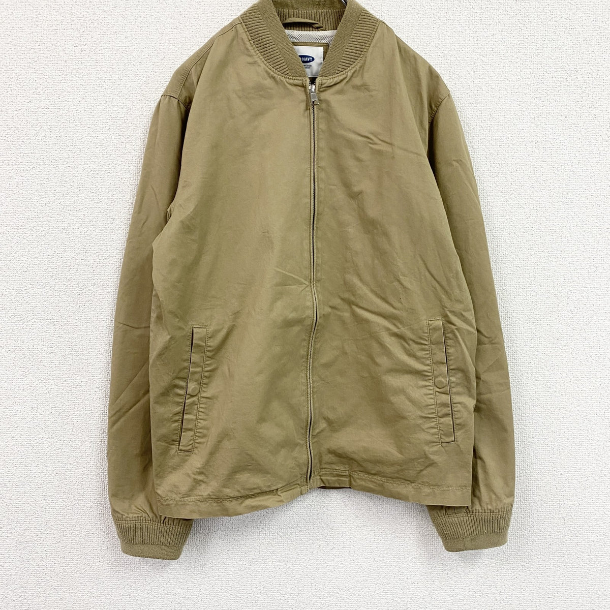 OLD NAVY　オールドネイビー　MA-1タイプブルゾン　ブルゾン/スイングトップ　ベージュ　Sサイズ　古着