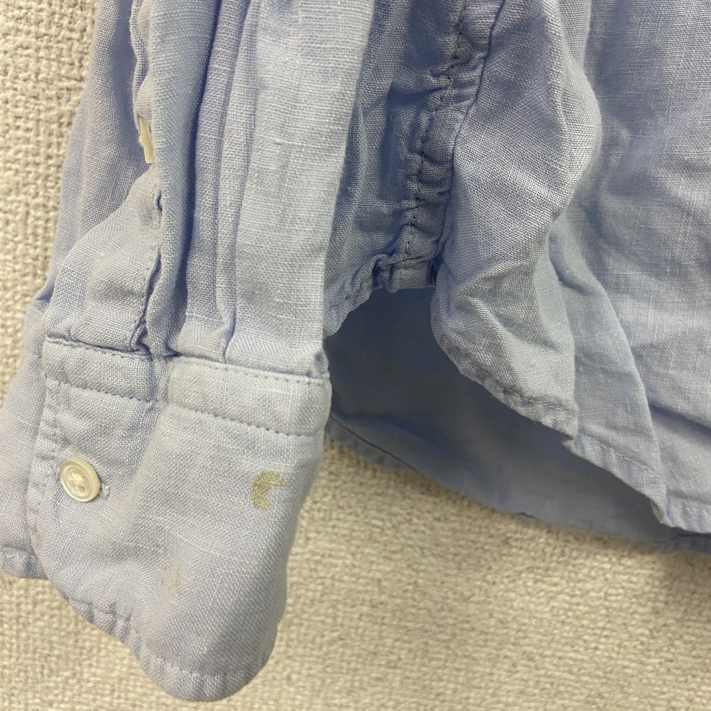 Polo Ralph Lauren　ポロラルフローレン　RELAXED FIT　長袖リネンシャツ　ブルー　Lサイズ