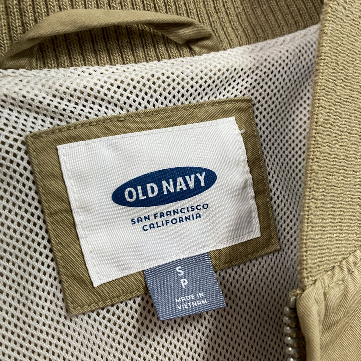 OLD NAVY　オールドネイビー　MA-1タイプブルゾン　ブルゾン/スイングトップ　ベージュ　Sサイズ　古着