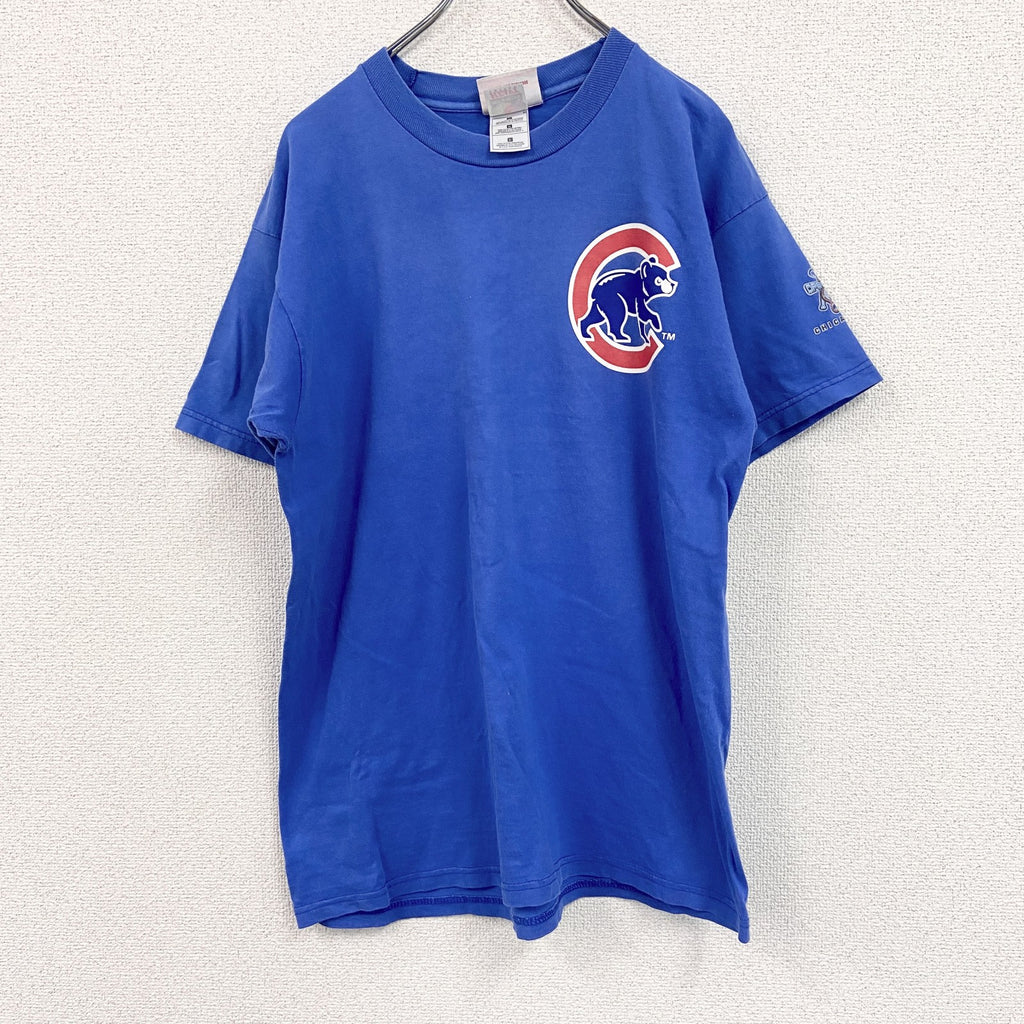 00s　FRUIT OF THE LOOM　サミーソーサ　シカゴカブス　半袖プリントTシャツ　青　ブルー　Lサイズ