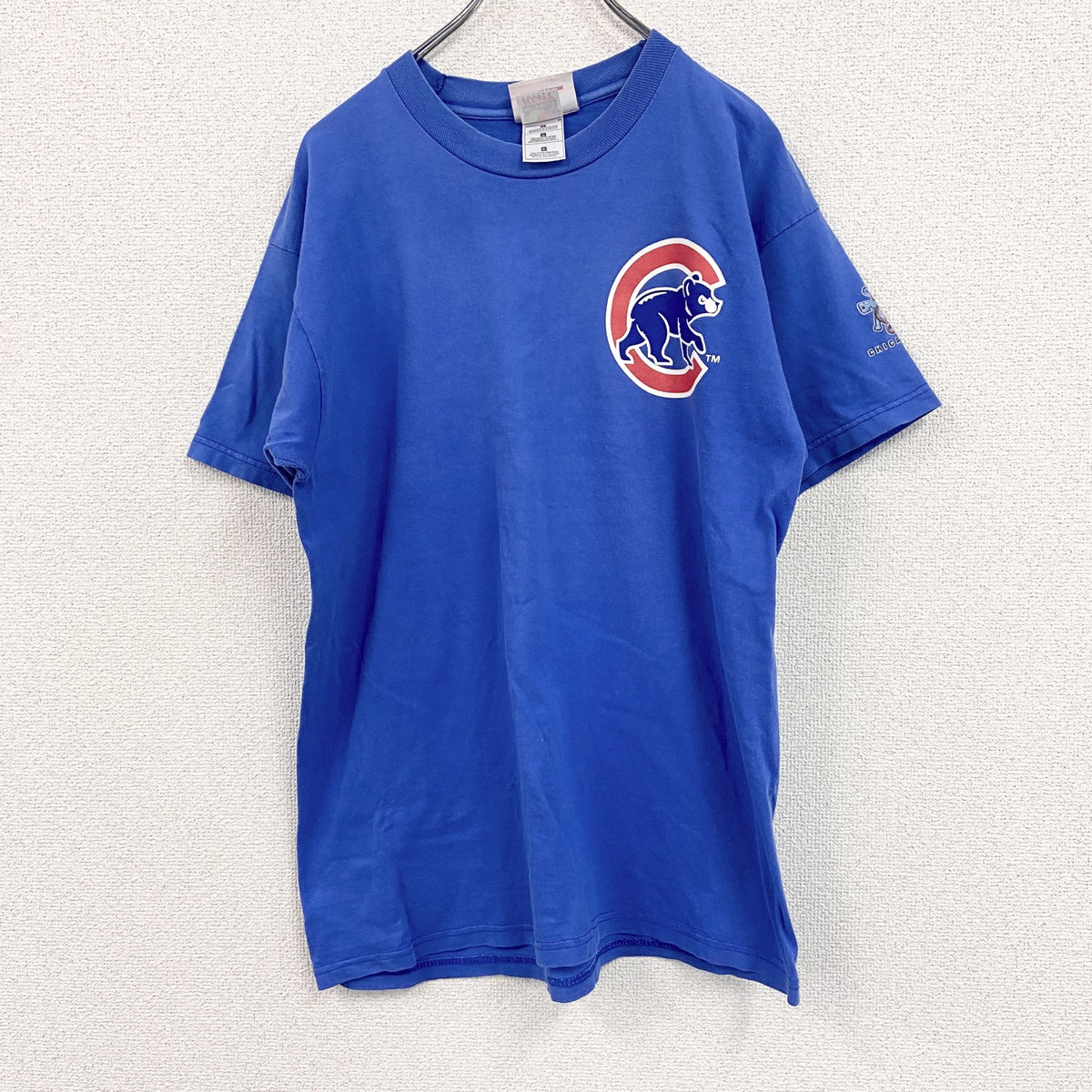 00s　FRUIT OF THE LOOM　サミーソーサ　シカゴカブス　半袖プリントTシャツ　青　ブルー　Lサイズ