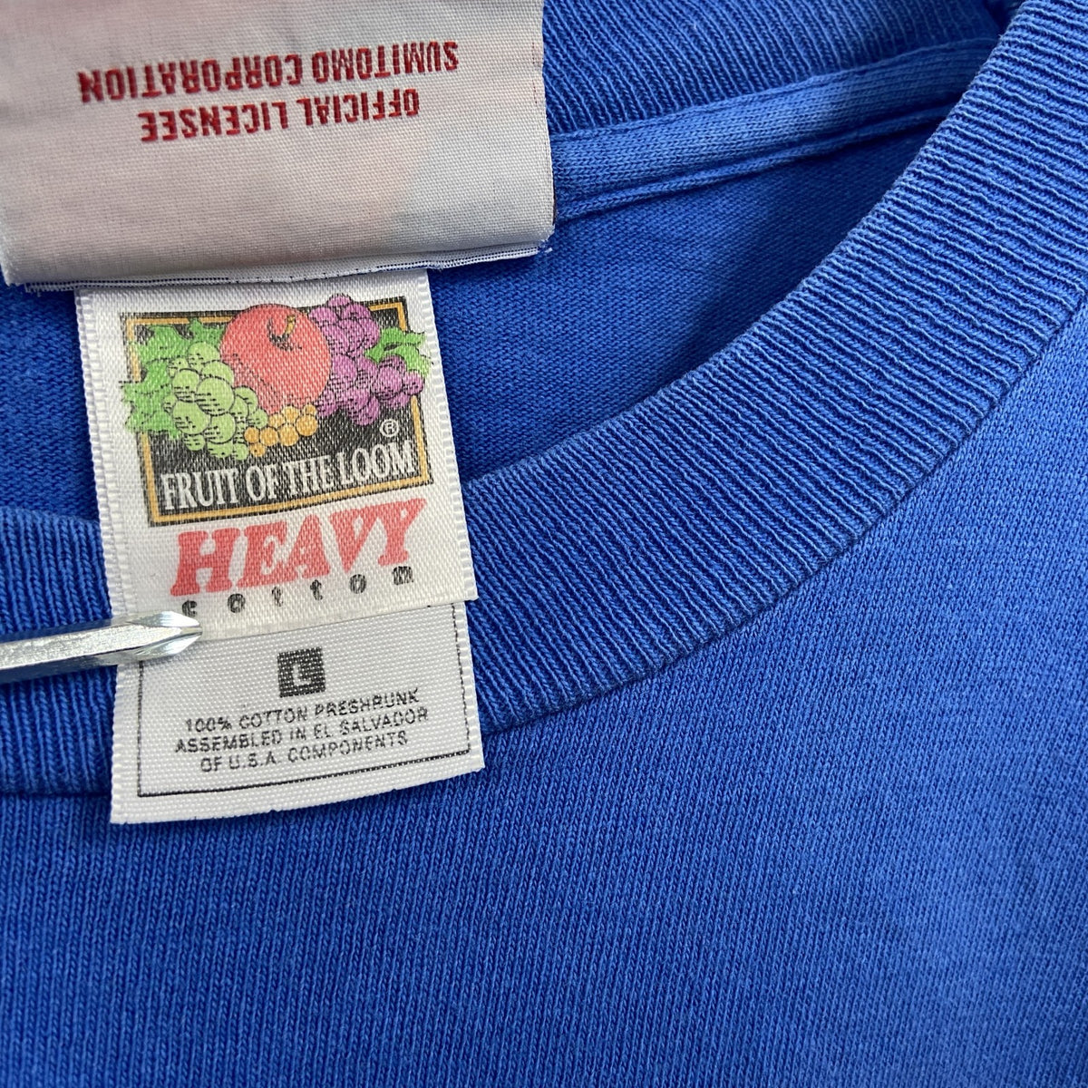 00s　FRUIT OF THE LOOM　サミーソーサ　シカゴカブス　半袖プリントTシャツ　青　ブルー　Lサイズ