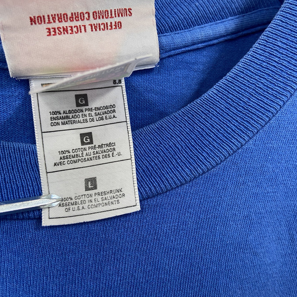 00s　FRUIT OF THE LOOM　サミーソーサ　シカゴカブス　半袖プリントTシャツ　青　ブルー　Lサイズ