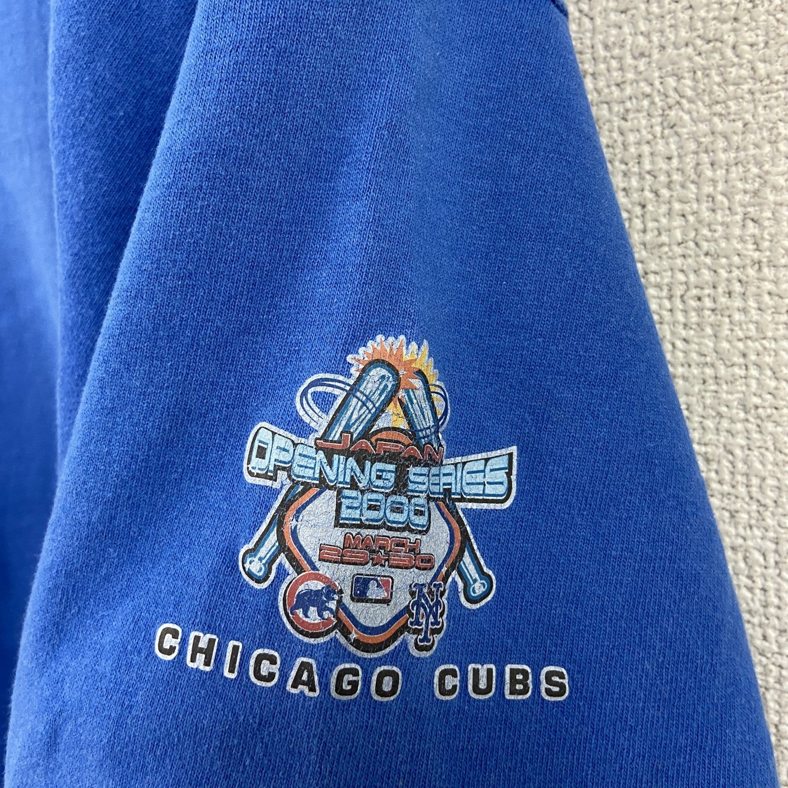 00s　FRUIT OF THE LOOM　サミーソーサ　シカゴカブス　半袖プリントTシャツ　青　ブルー　Lサイズ
