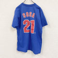 00s　FRUIT OF THE LOOM　サミーソーサ　シカゴカブス　半袖プリントTシャツ　青　ブルー　Lサイズ