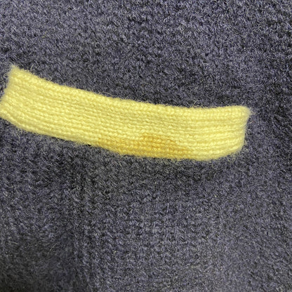 古着 used　Polo by Ralph Lauren　長袖ワンポイント刺繍カーディガン　ニット　ネイビー　Sサイズ