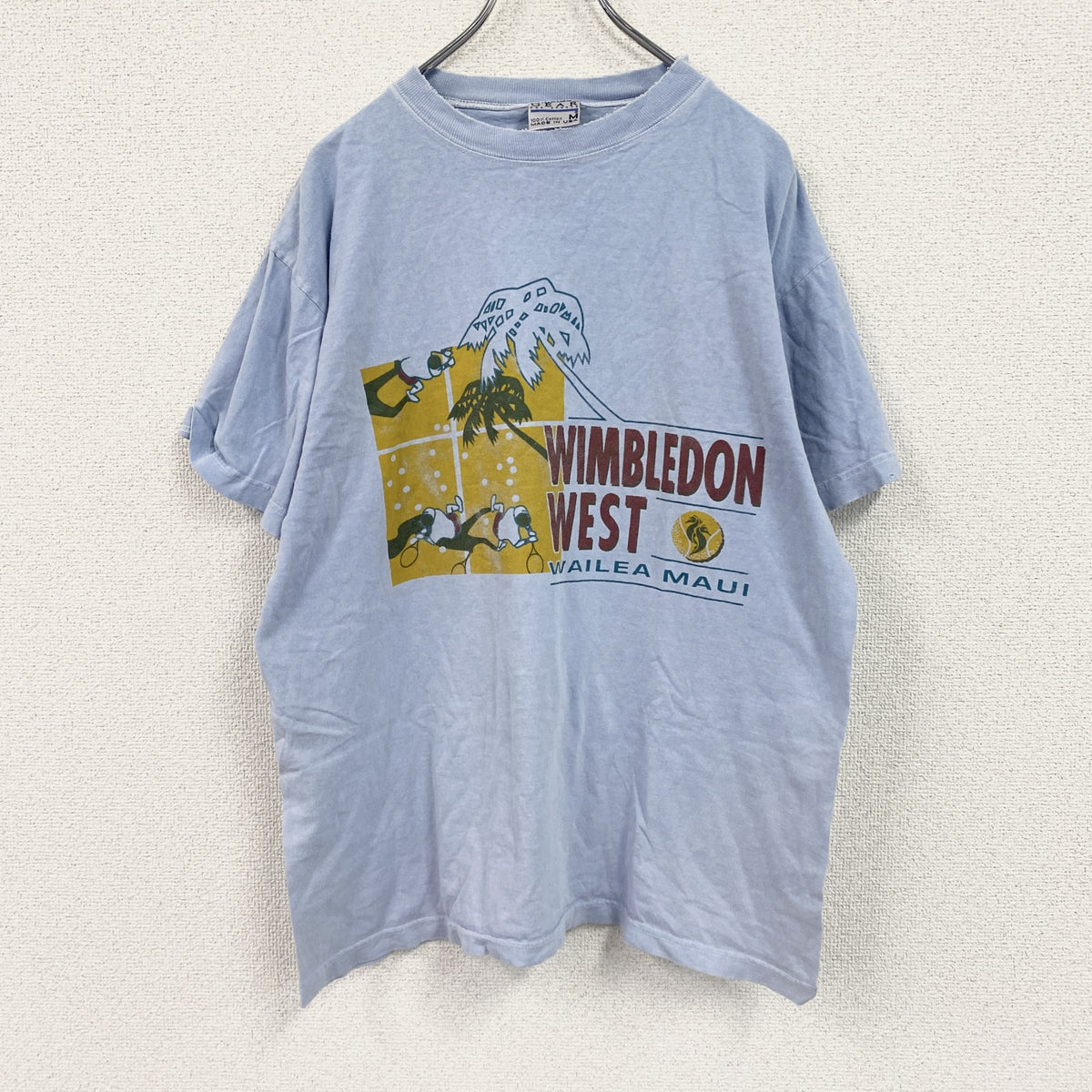 90s～　Gear For Sports　半袖プリントTシャツ　ヴィンテージ　水色　ライトブルー　Mサイズ カットソー メンズ コットン 古着