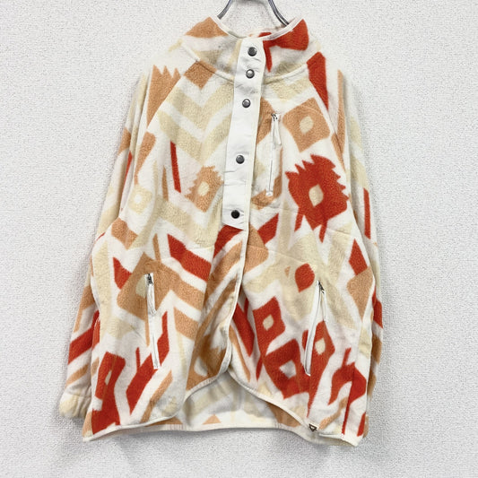 LIV　フリースジャケット　総柄　ベージュ　XLサイズ